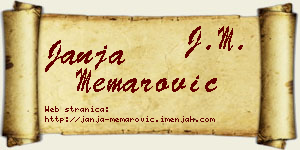 Janja Memarović vizit kartica